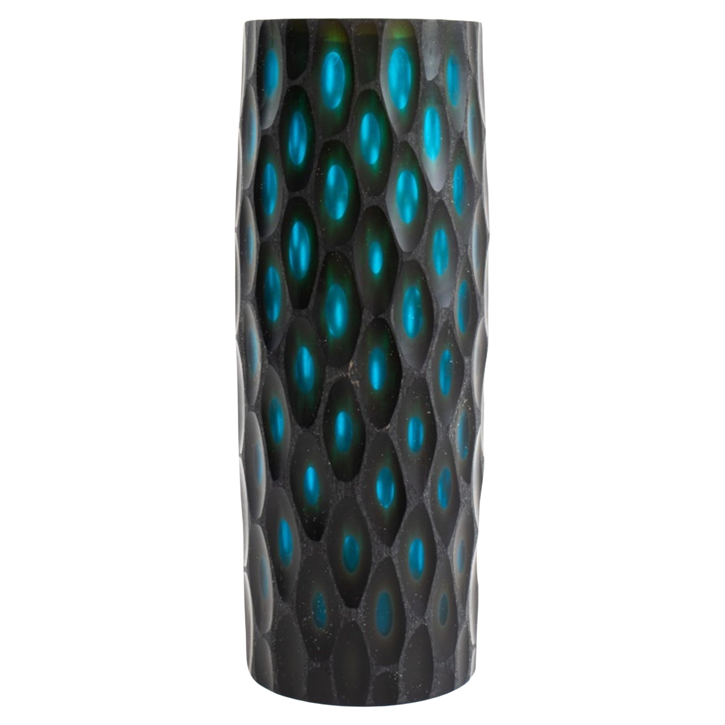 Vase aus mundgeblasenem Glas im Stil der Jahrhundertmitte Modern im Angebot