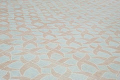 Mid-Century Modern Style Handknotted Rug with a Geometric Pattern