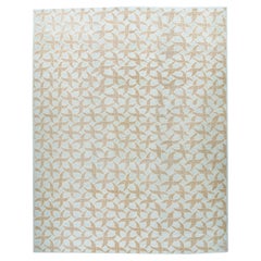 Tapis noué à la main de style moderne du milieu du siècle dernier avec un motif géométrique