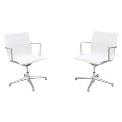 Drehsessel aus Aluminium und Mesh im modernen Mid-Century-Stil von ICF Office UNA, Paar