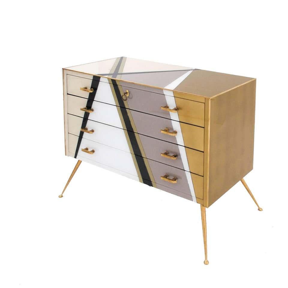 Mid-Century Modern Style Italian Commode by L.A. Studio In Good Condition For Sale In Ibiza, Spain