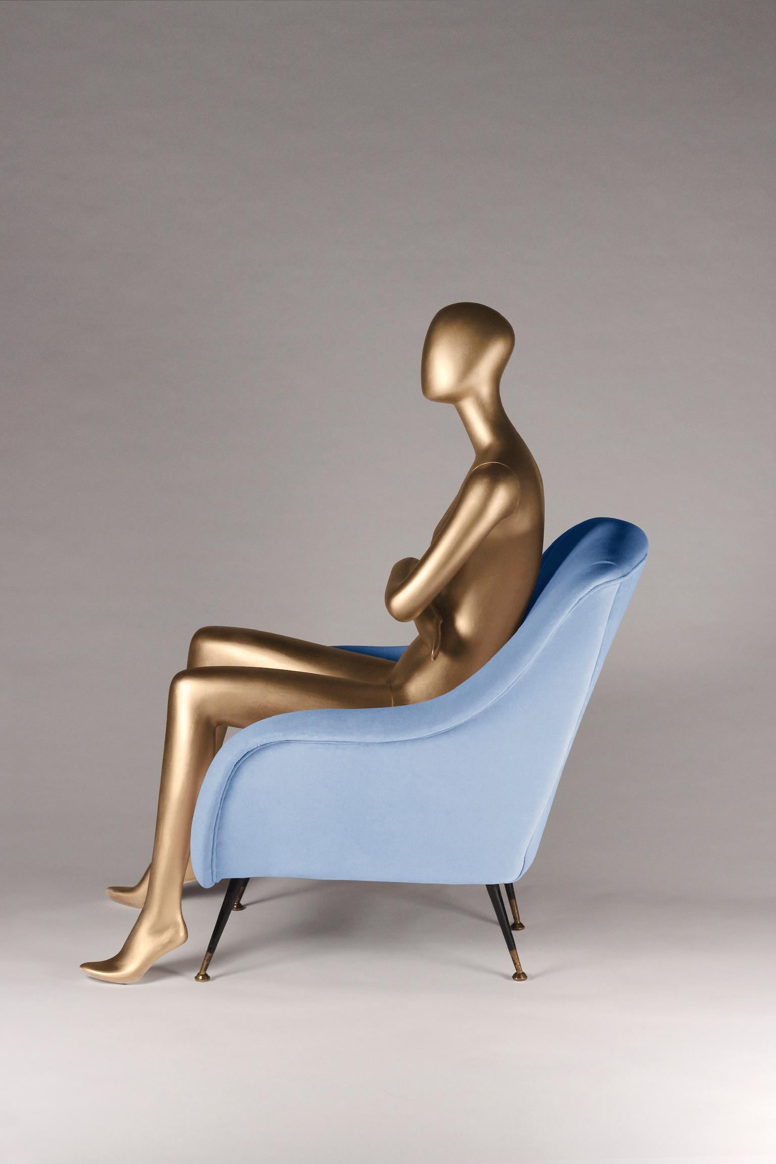 light blue lounge chair