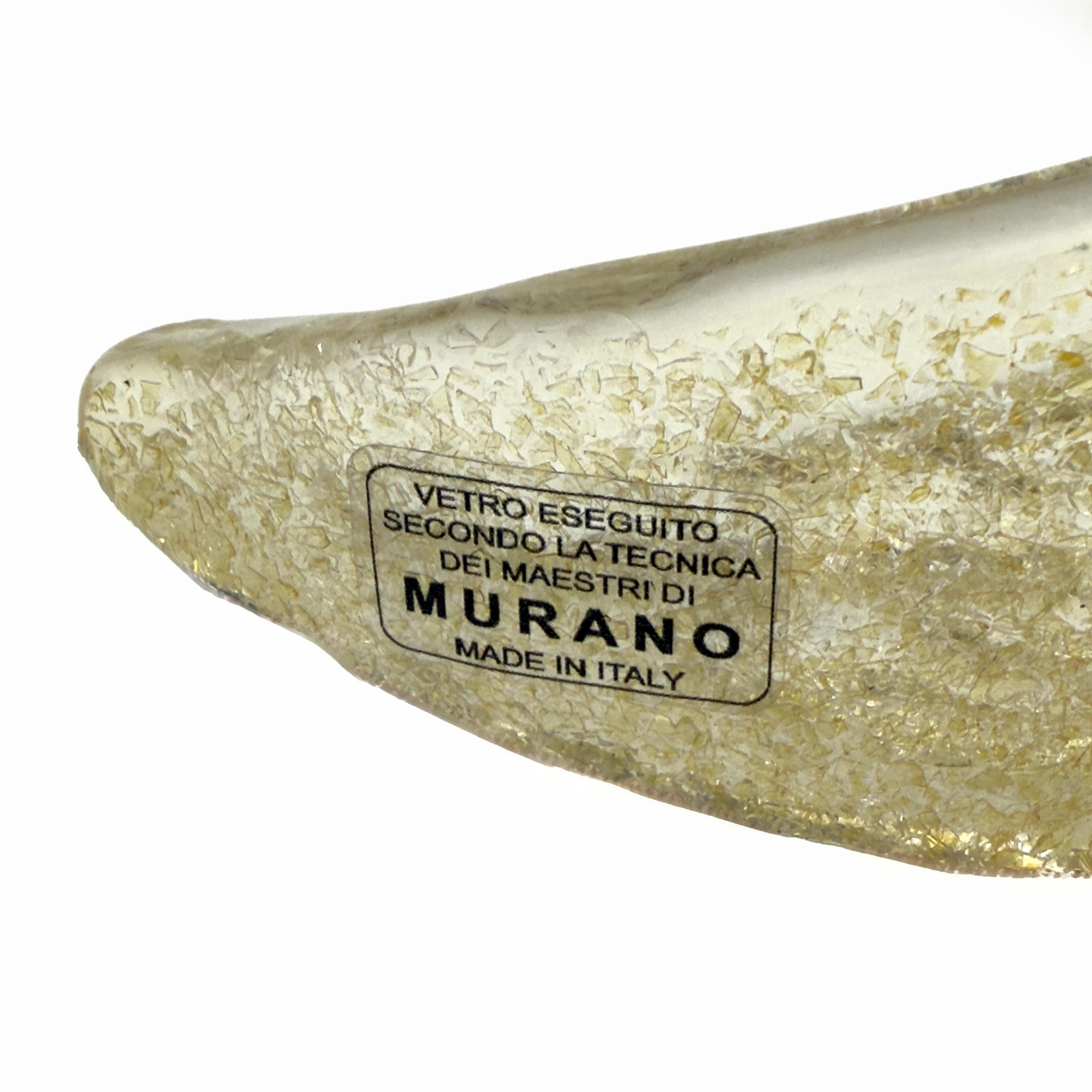 Lámpara italiana de cristal de Murano y latón Palmette de estilo moderno de mediados de siglo en venta 3
