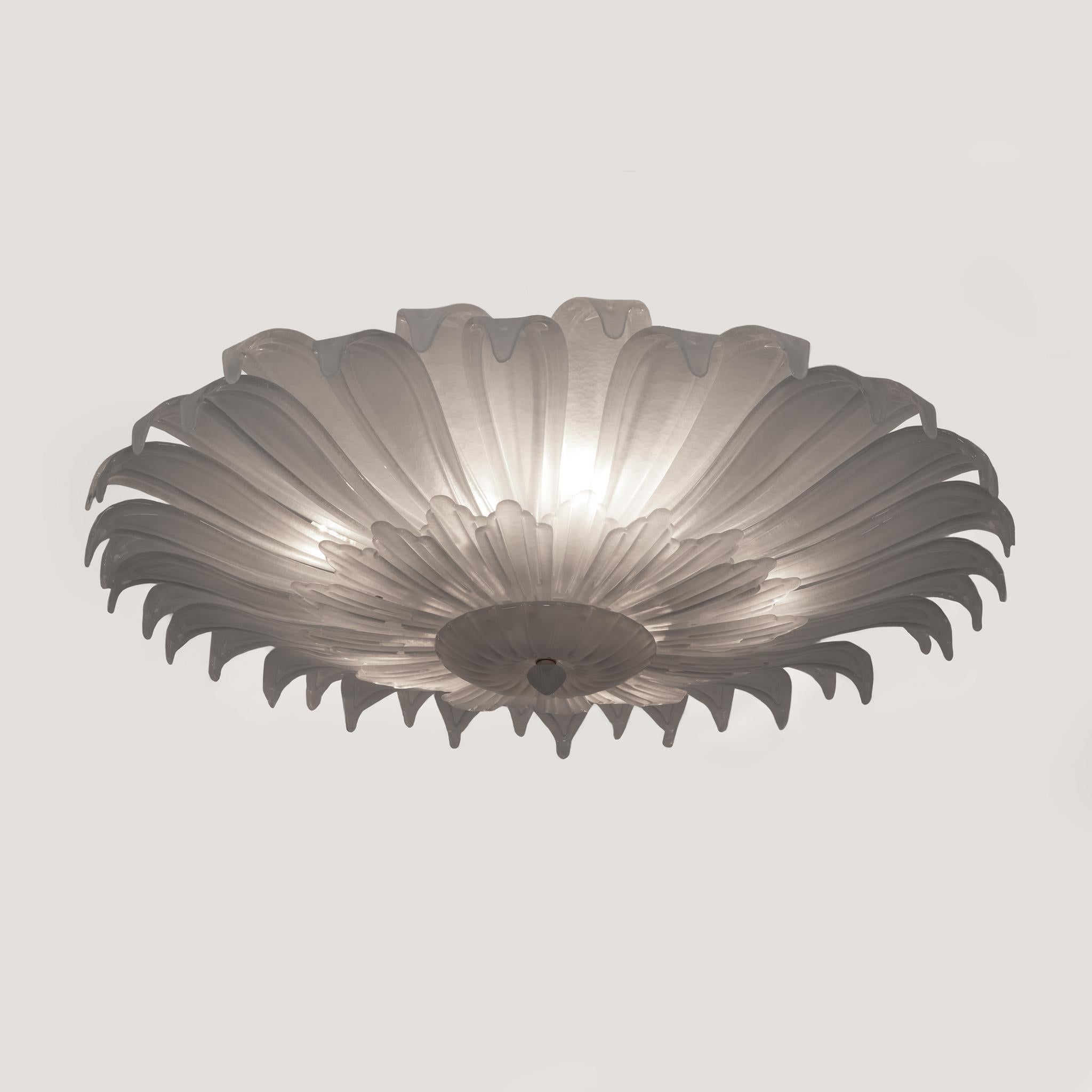 Mid-Century Modern Mid-century Modern Style Italian Murano Glass Margherita Ceiling Light For Sale