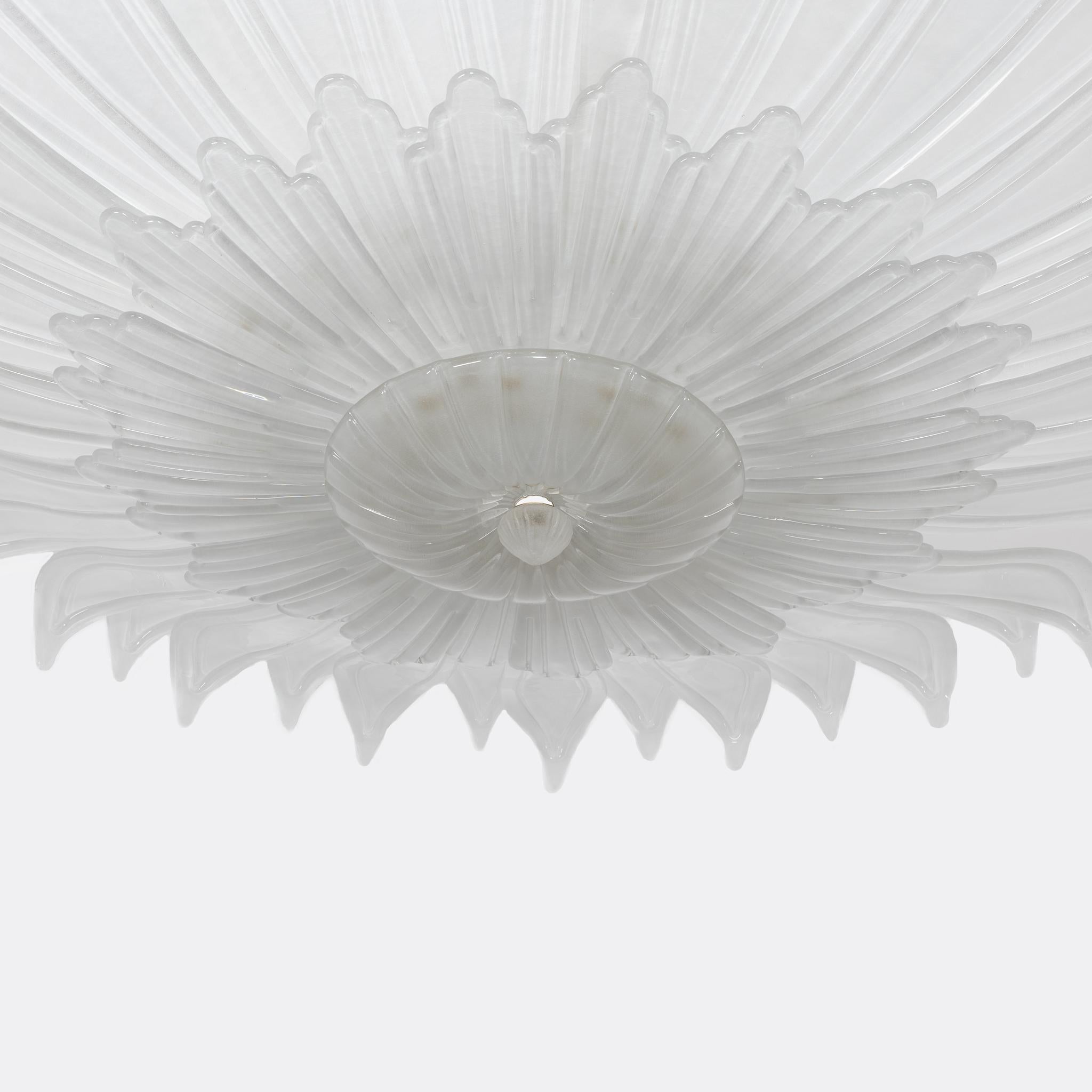 Mid-century Modern Style Italian Murano Glass Margherita Ceiling Light For Sale 1