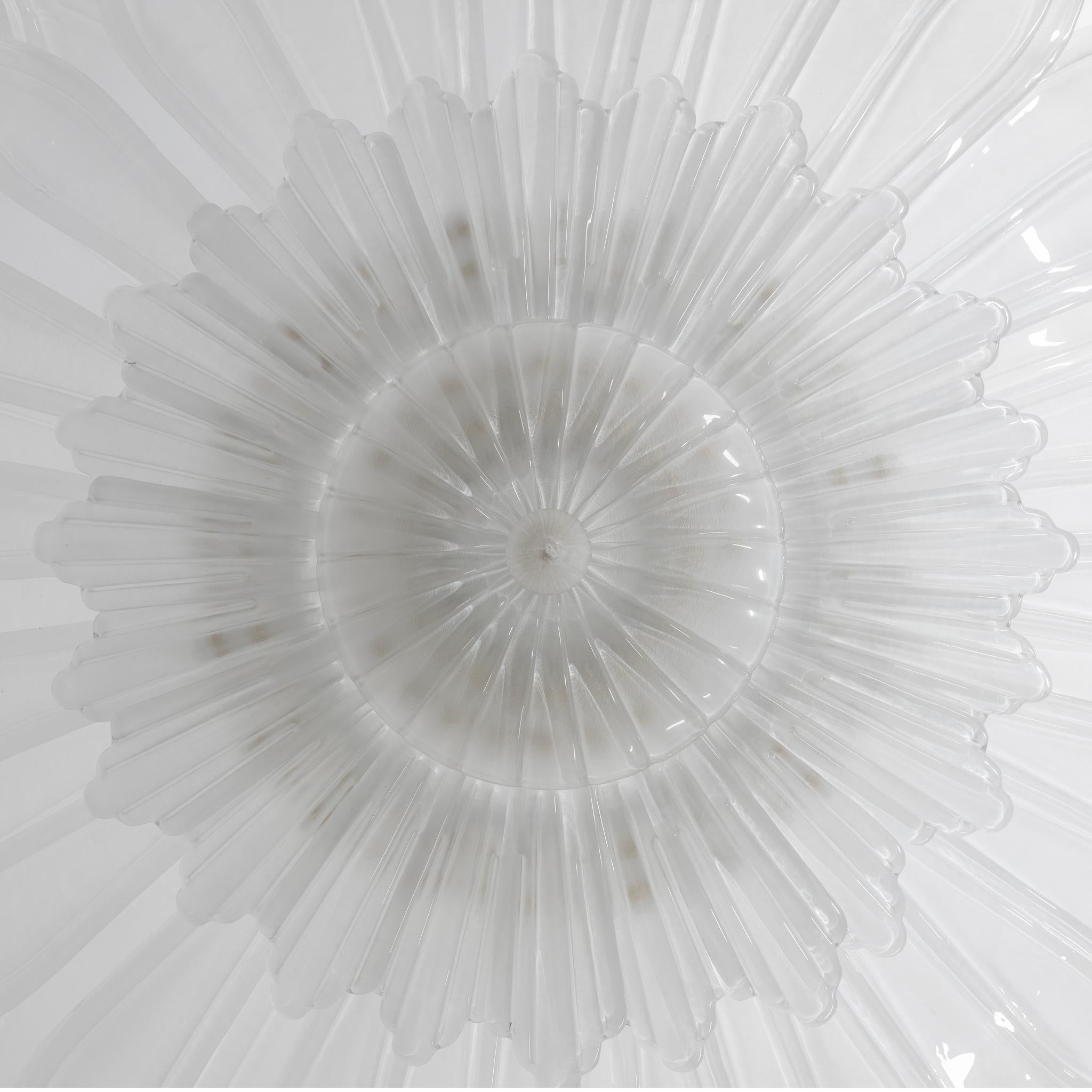 Mid-century Modern Style Italian Murano Glass Margherita Ceiling Light For Sale 2