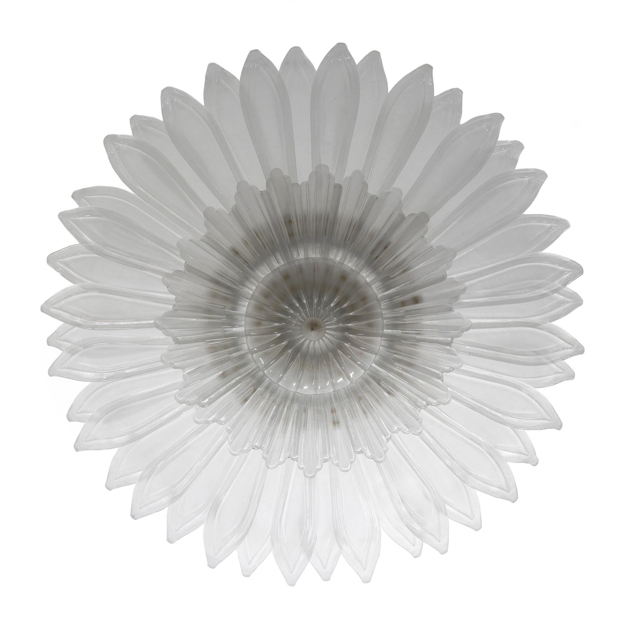 Mid-century Modern Style Italian Murano Glass Margherita Ceiling Light