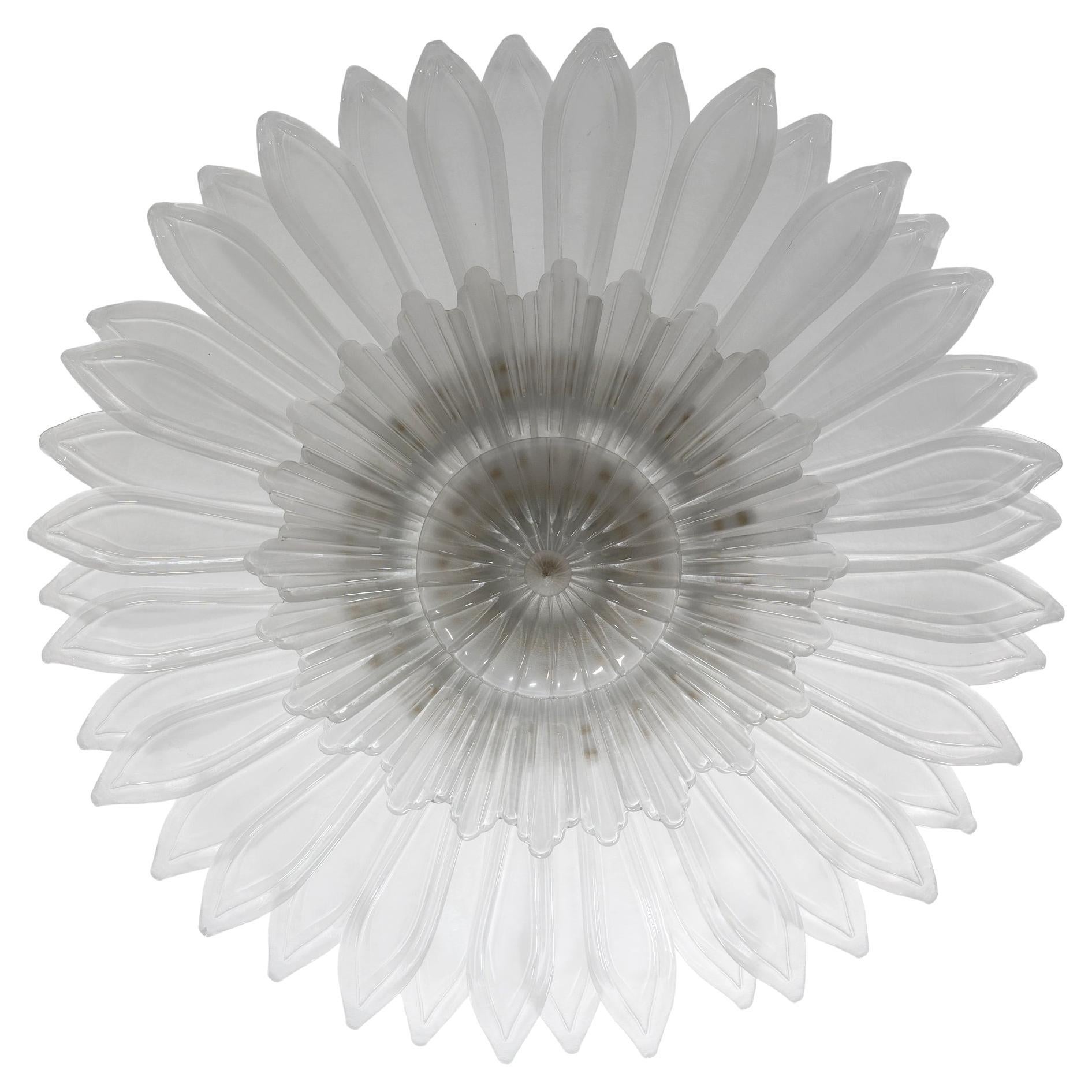 Mid-century Modern Style Italian Murano Glass Margherita Ceiling Light For Sale