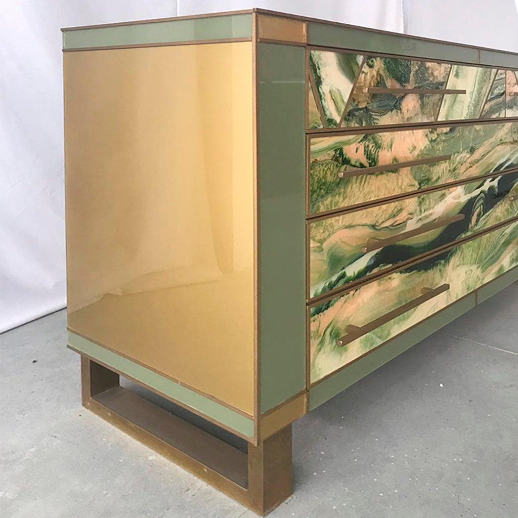 Mid-Century Modern Style Italian Sideboard Designed by L.A Studio In Good Condition In Ibiza, Spain
