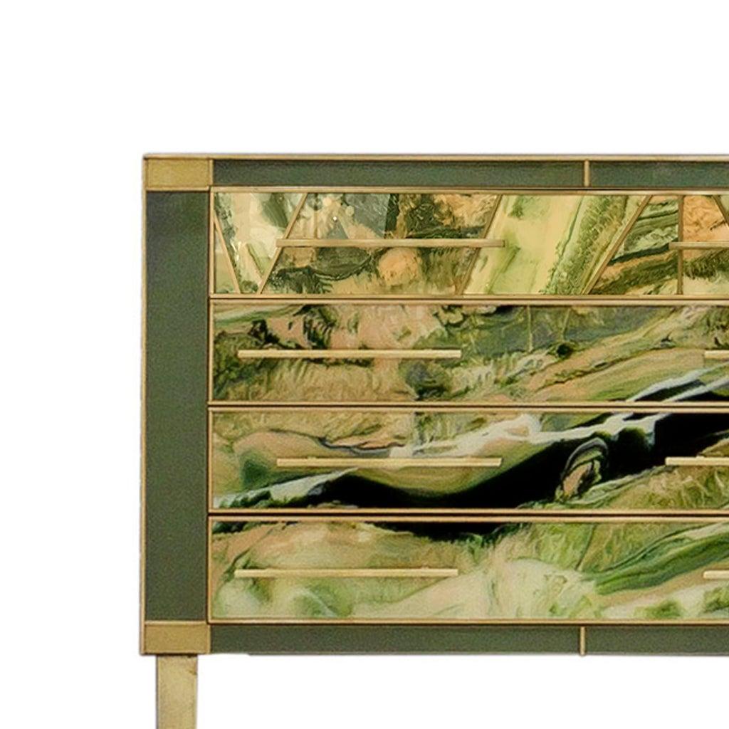 Lacquered Mid-Century Modern Style Italian Sideboard Designed by L.A Studio