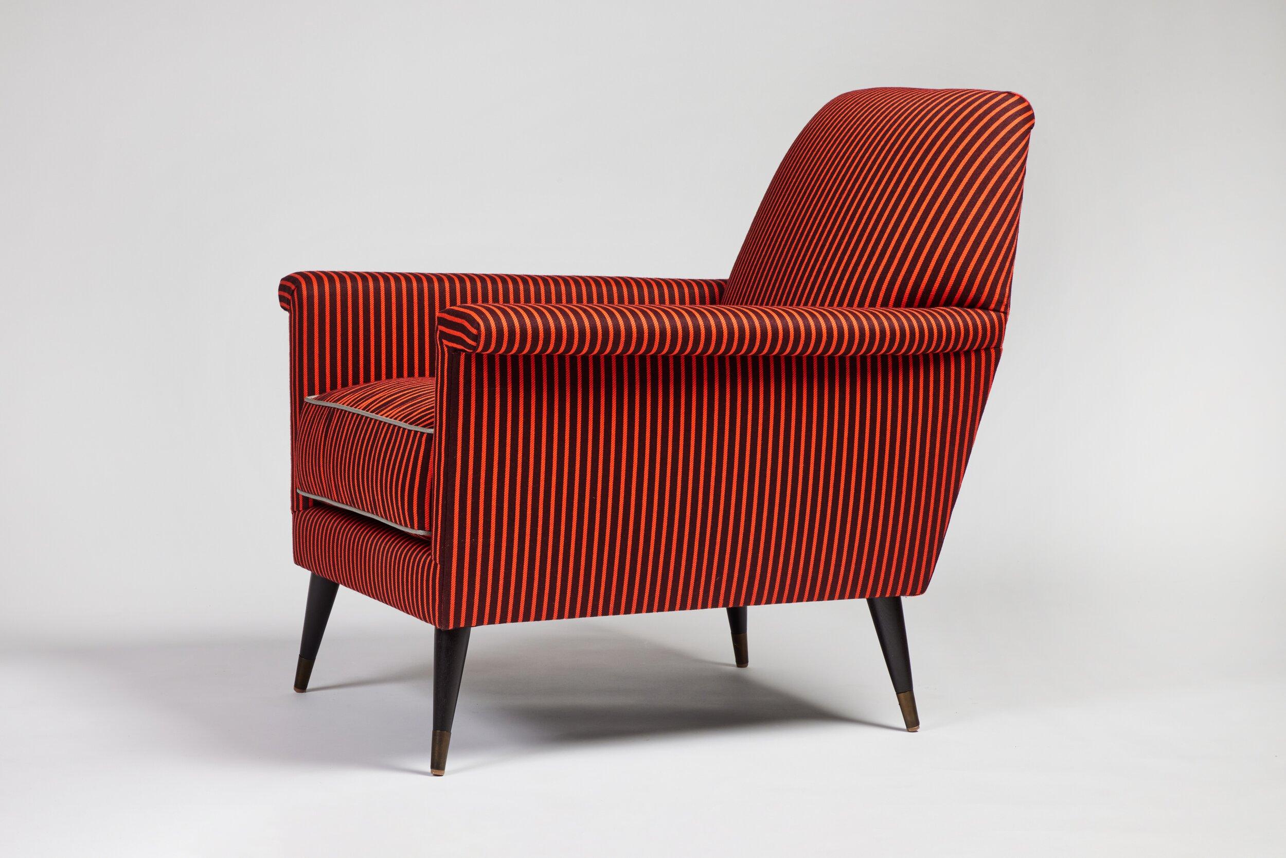 Mid-Century Modern Style Italian Style Jolly Club Chair by Martin and Brockett For Sale 1