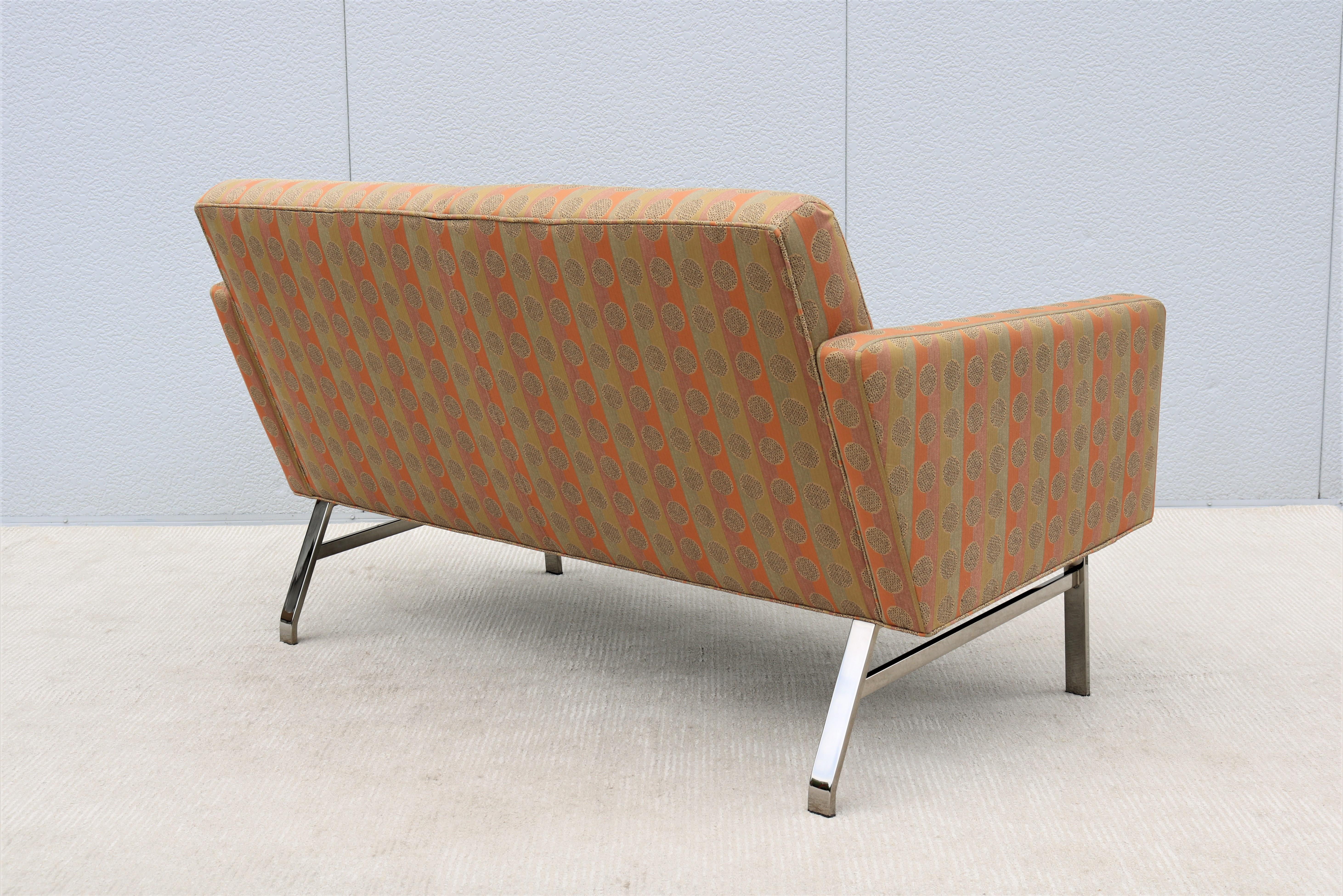 Mid-Century Modern Style Jack Cartwright Kelly Settee 2 Seats Sofa, 2 Available For Sale 5