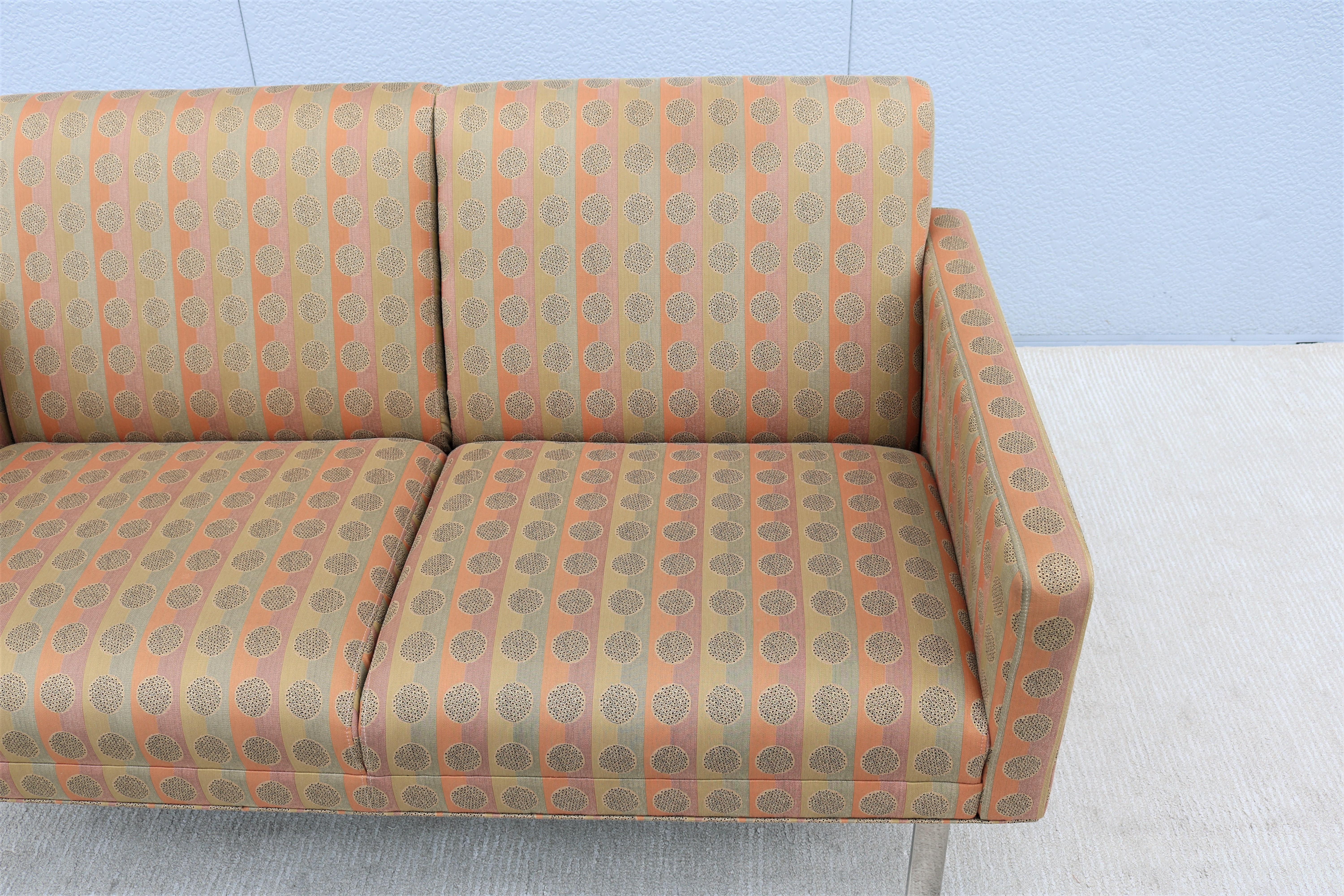 Mid-Century Modern Style Jack Cartwright Kelly Settee 2 Seats Sofa, 2 Available For Sale 8
