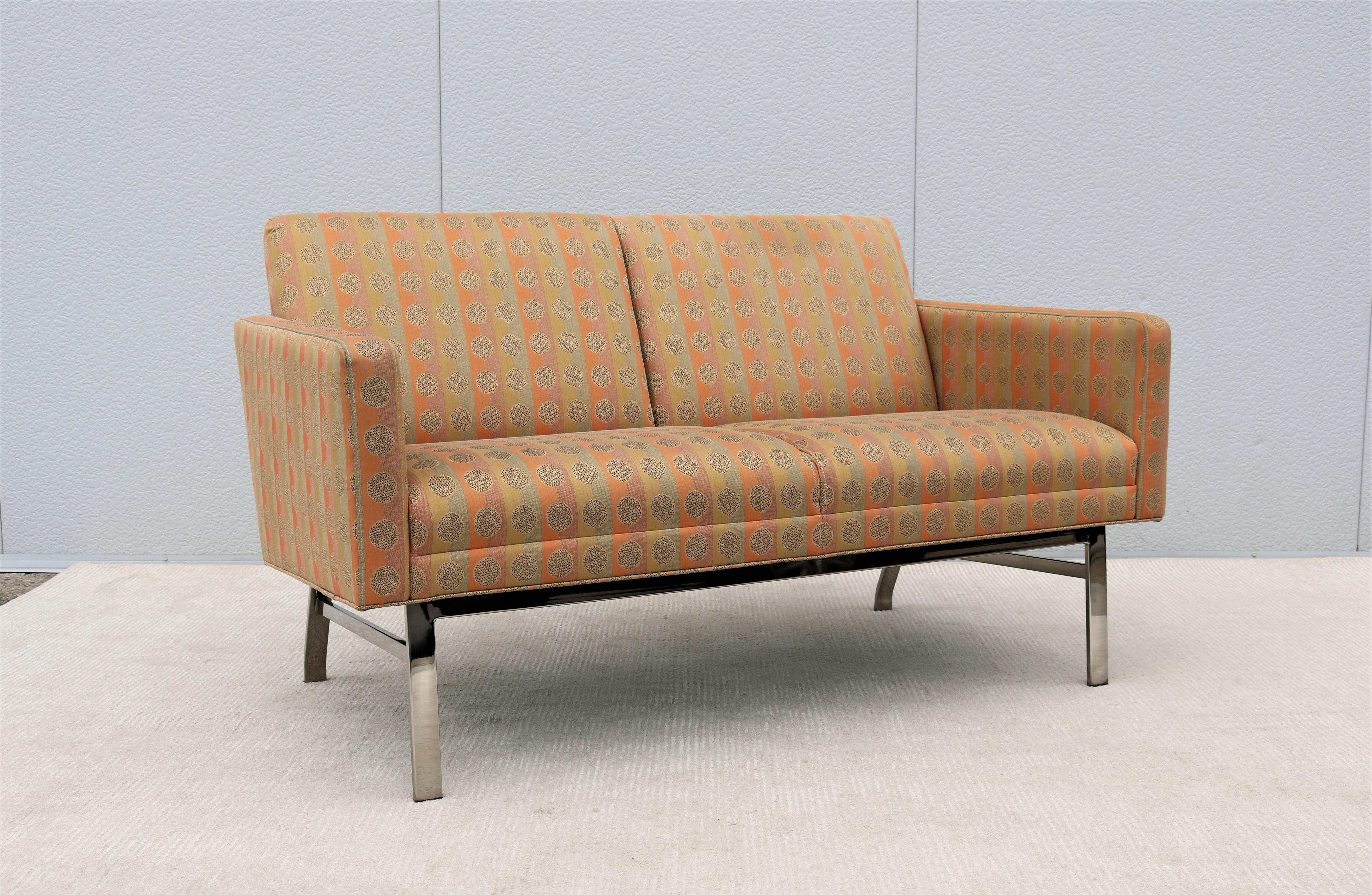 American Mid-Century Modern Style Jack Cartwright Kelly Settee 2 Seats Sofa, 2 Available For Sale