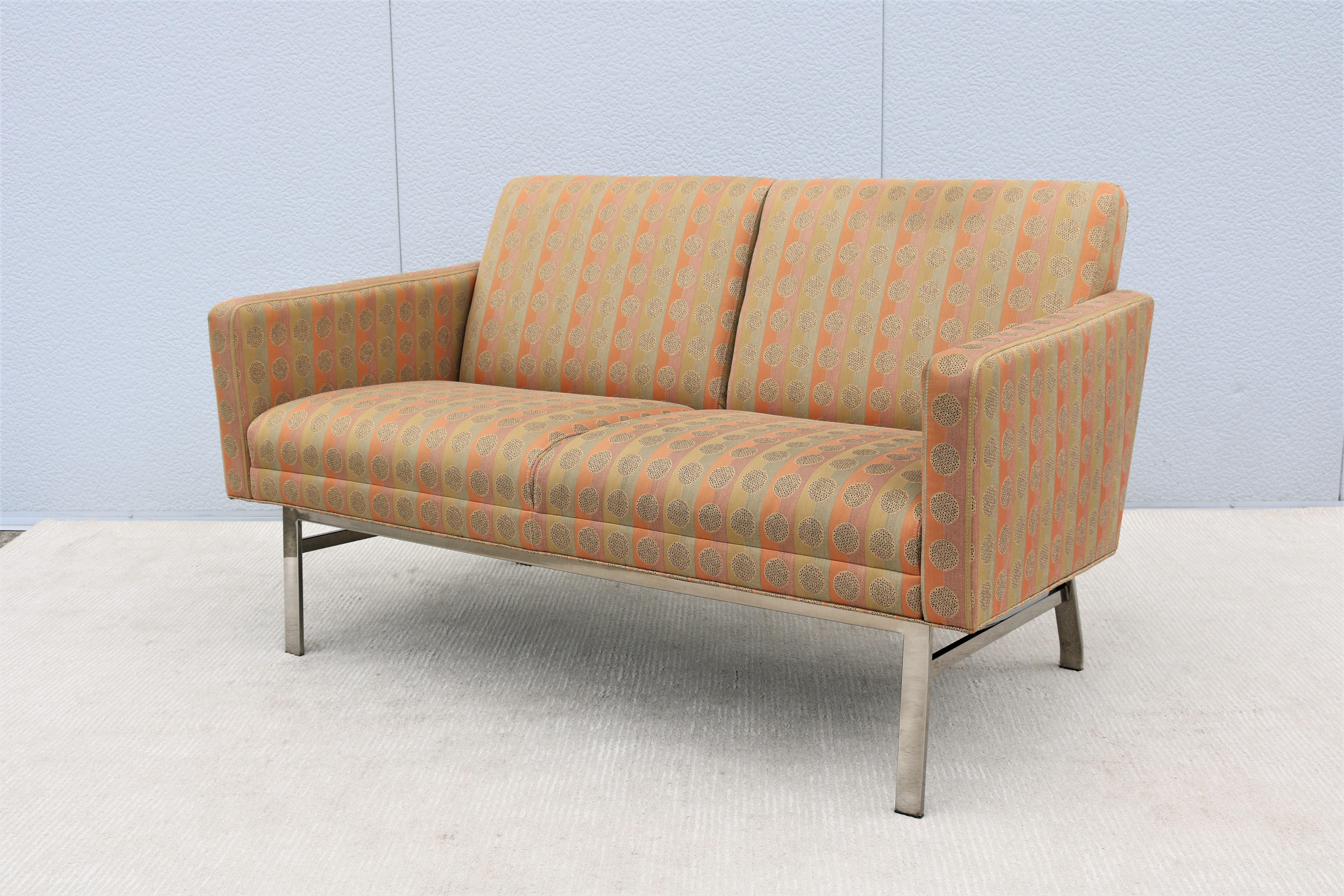 Mid-Century Modern Style Jack Cartwright Kelly Settee 2 Seats Sofa, 2 Available For Sale 1