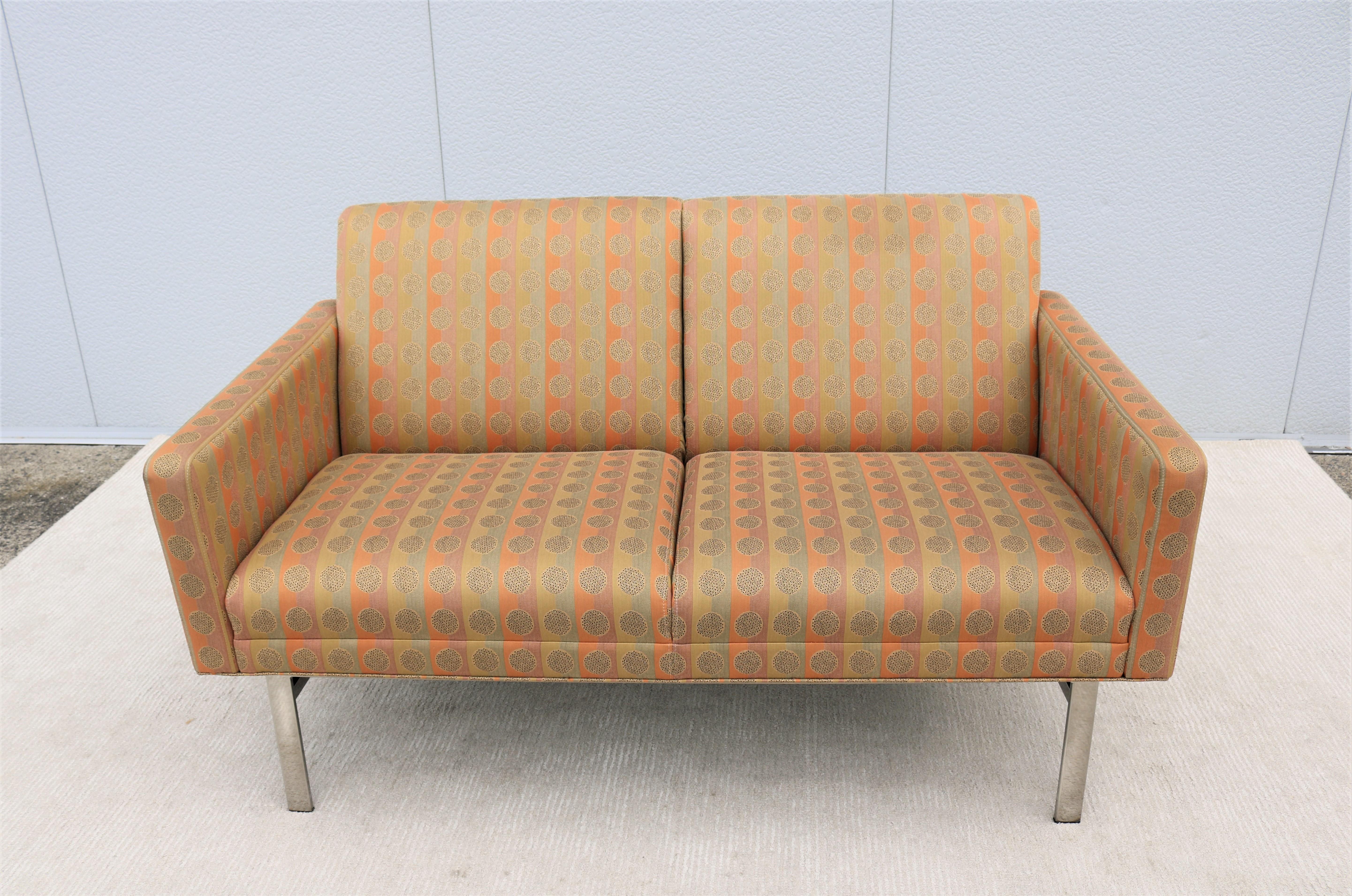 Mid-Century Modern Style Jack Cartwright Kelly Settee 2 Seats Sofa, 2 Available For Sale 2