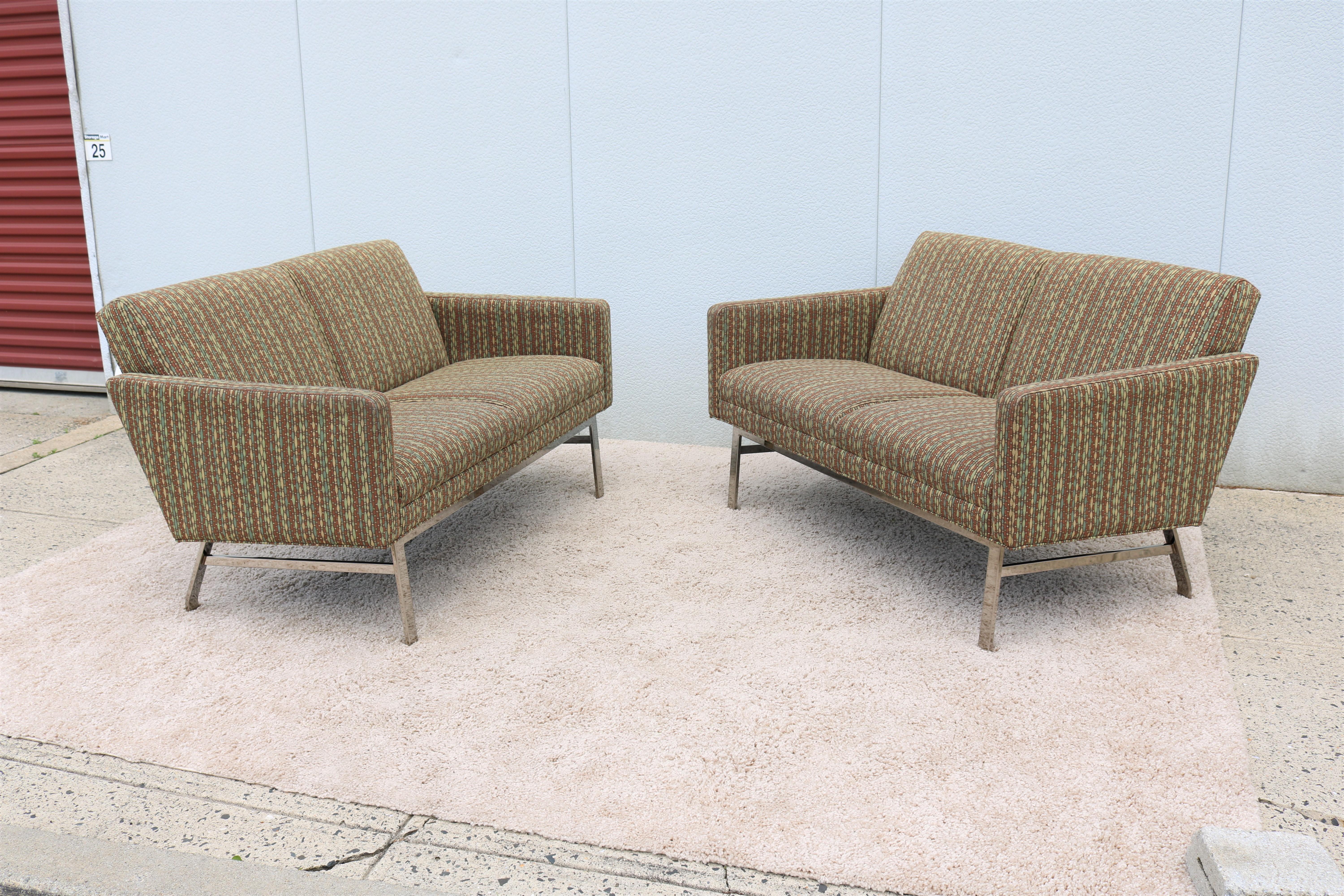 Mid-Century Modern Style Jack Cartwright Kelly Settee Lounge, Two Seats Sofa For Sale 3