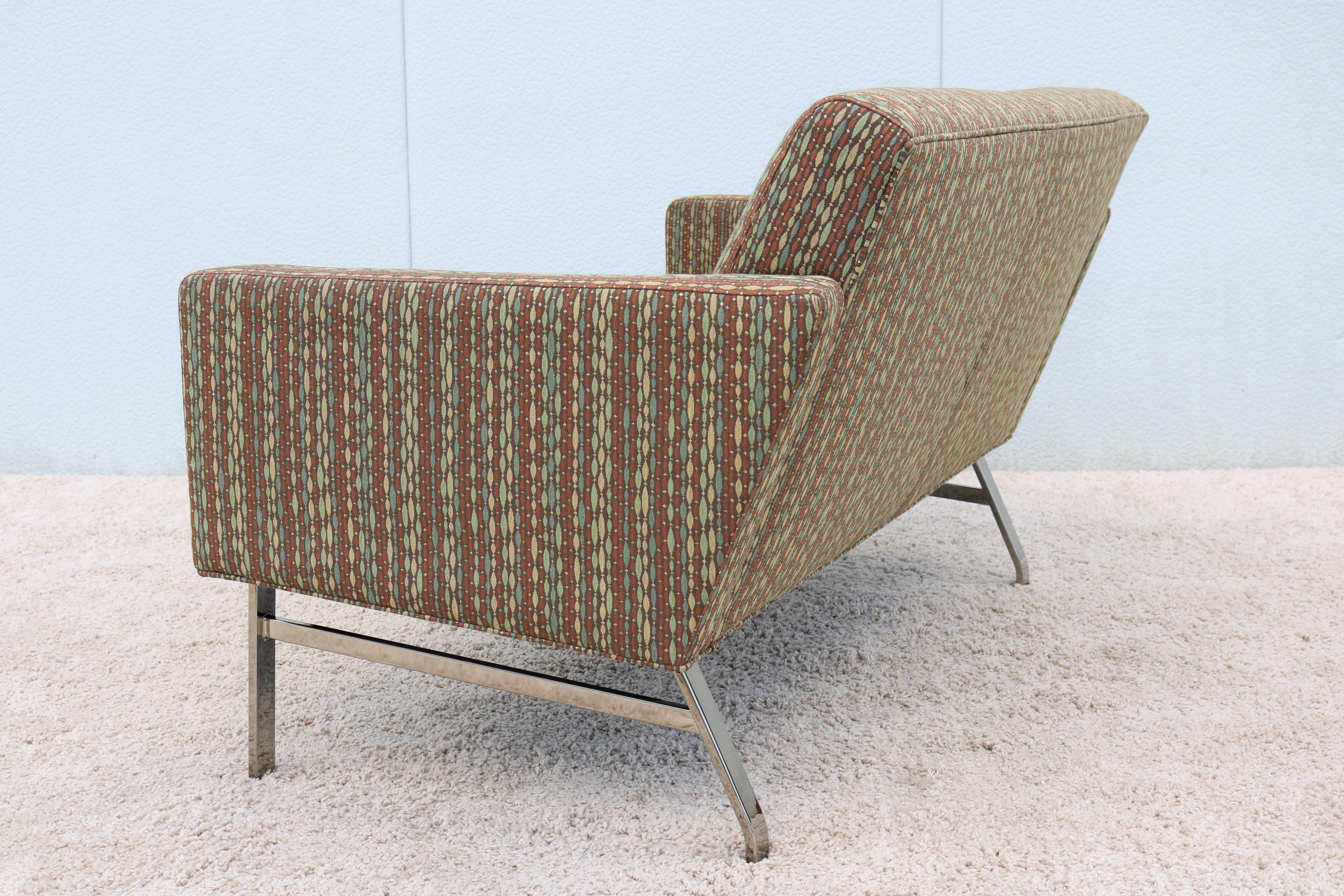 Mid-Century Modern Style Jack Cartwright Kelly Settee Lounge, Two Seats Sofa For Sale 2