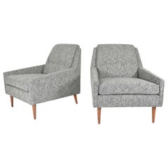 Mid-Century Modern Style Lounge Chairs in New Upholstery