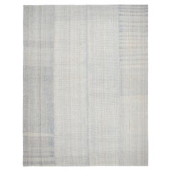 Tapis à tissage plat à chevrons zigzag à chevrons Charmo, de style moderne du milieu du siècle dernier