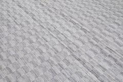 Mid-Century Modern Style Minimalist Charmo Scallop Flatweave Rug