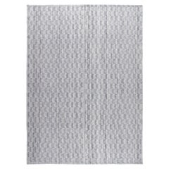 Mid-Century Modern Stil Minimalistischer Charmo Flachgewebter Teppich mit Jakobsmuschelmuster