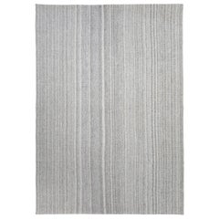 Mid-Century Modern Style Minimalist Flatweave Rug 