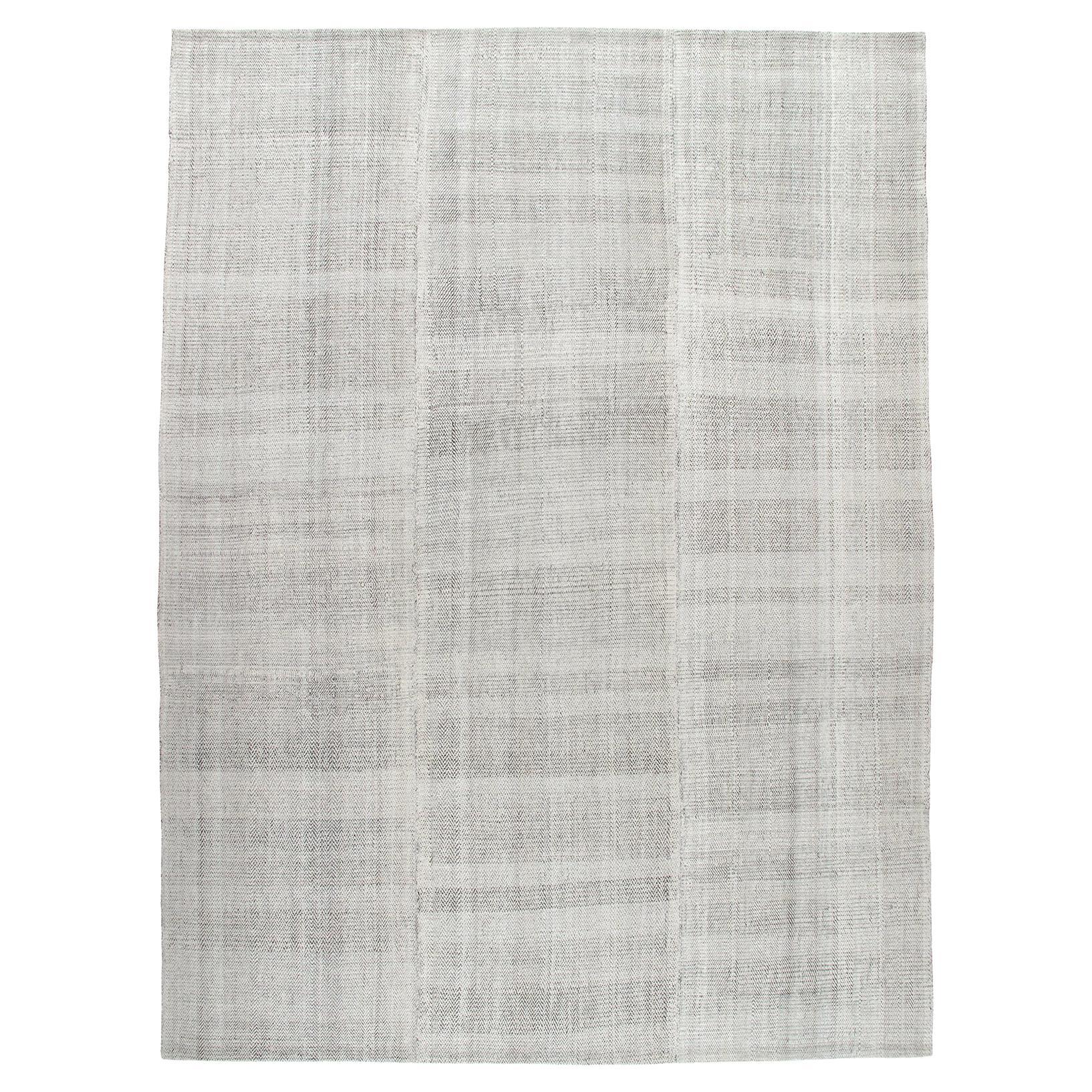 Minimalistischer Flachgewebe-Teppich im Mid-Century Modern-Stil