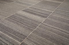 Tappeto Mazandaran a trama piatta in stile minimalista della metà del secolo scorso