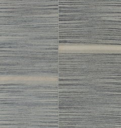 Minimalistischer Flachgewebter Mazandaran-Stammesteppich im Mid-Century Modern-Stil