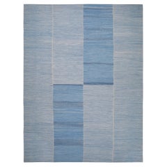 Tapis à tissage plat Mazandaran de style moderne du milieu du siècle dernier, minimaliste
