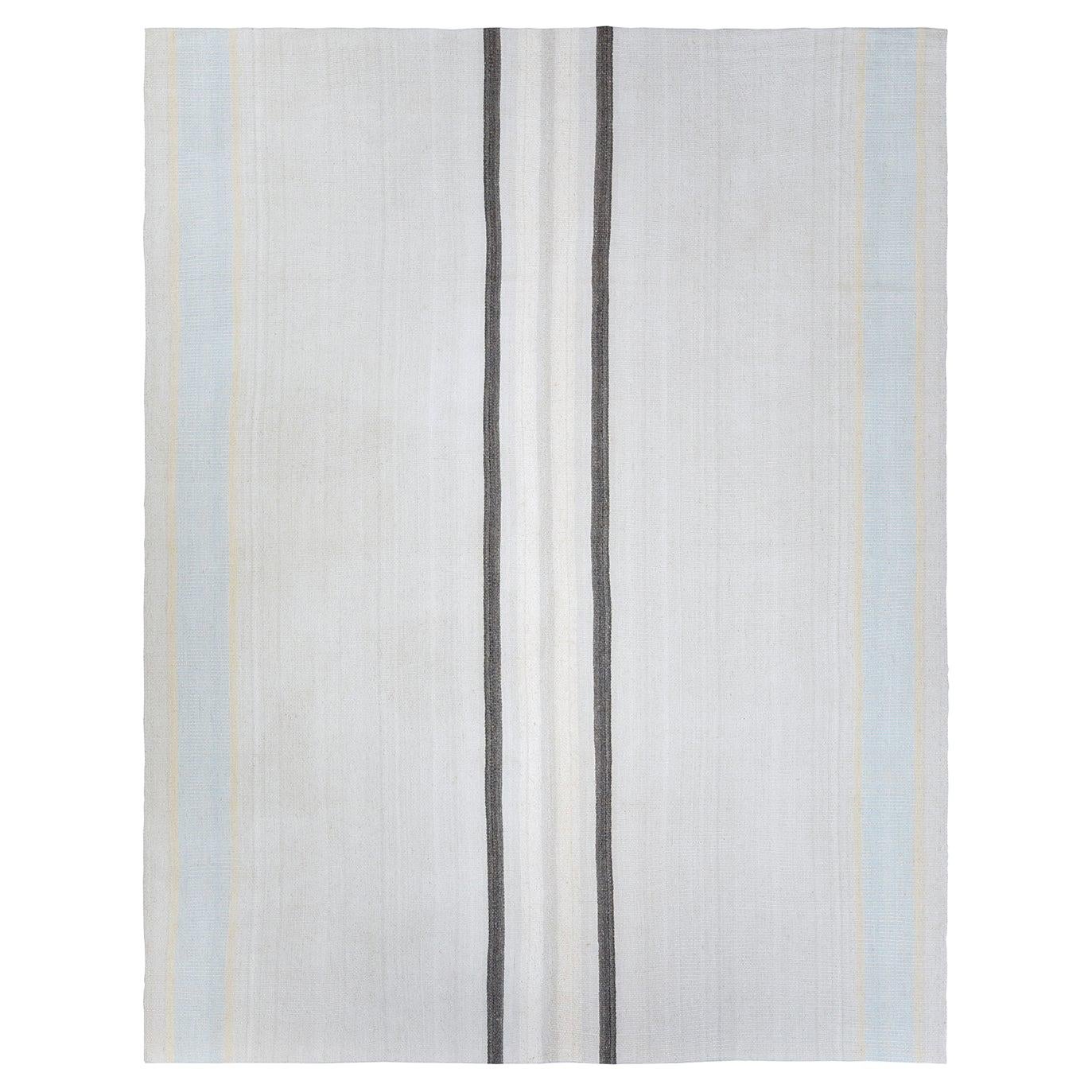 Tapis Pelas à tissage plat de style moderne du milieu du siècle dernier, minimaliste