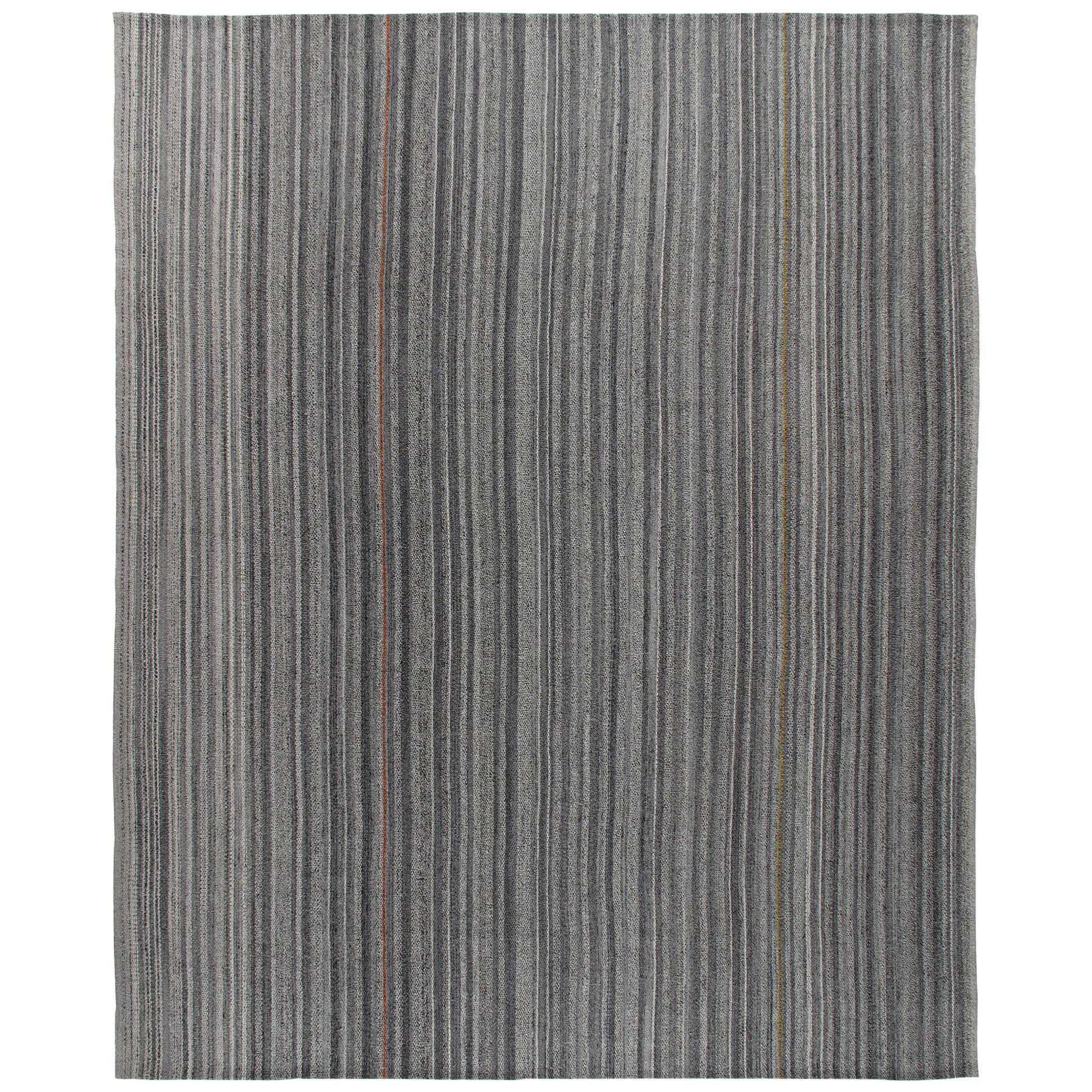 Minimalistischer persischer Flachgewebe-Teppich Damavand im modernen Stil der Jahrhundertmitte im Angebot