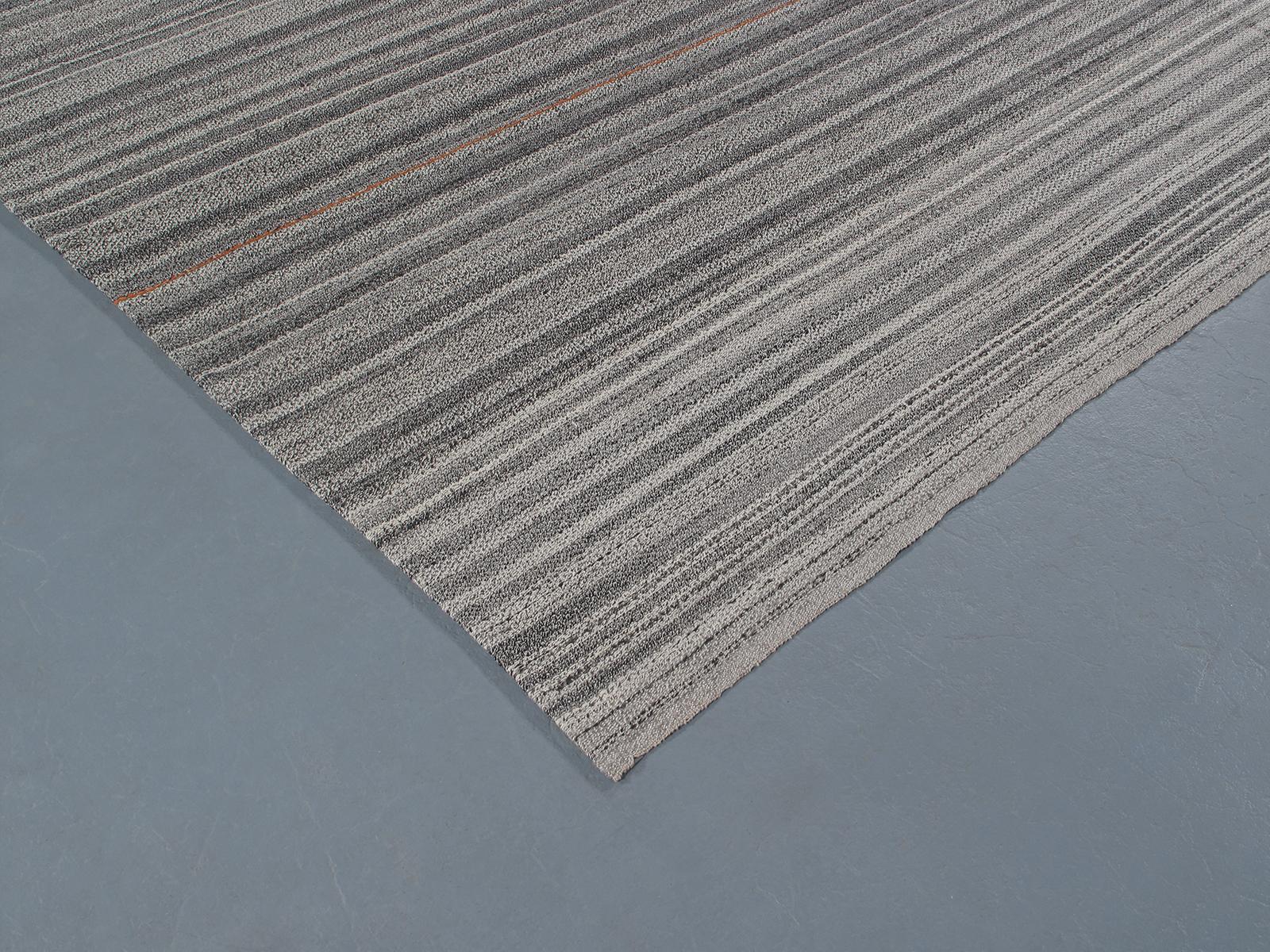 Minimalistischer persischer Flachgewebe-Teppich Damavand im modernen Stil der Jahrhundertmitte (Handgewebt) im Angebot