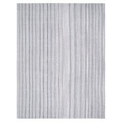 Tappeto a righe minimalista a trama piatta in stile metà secolo moderno