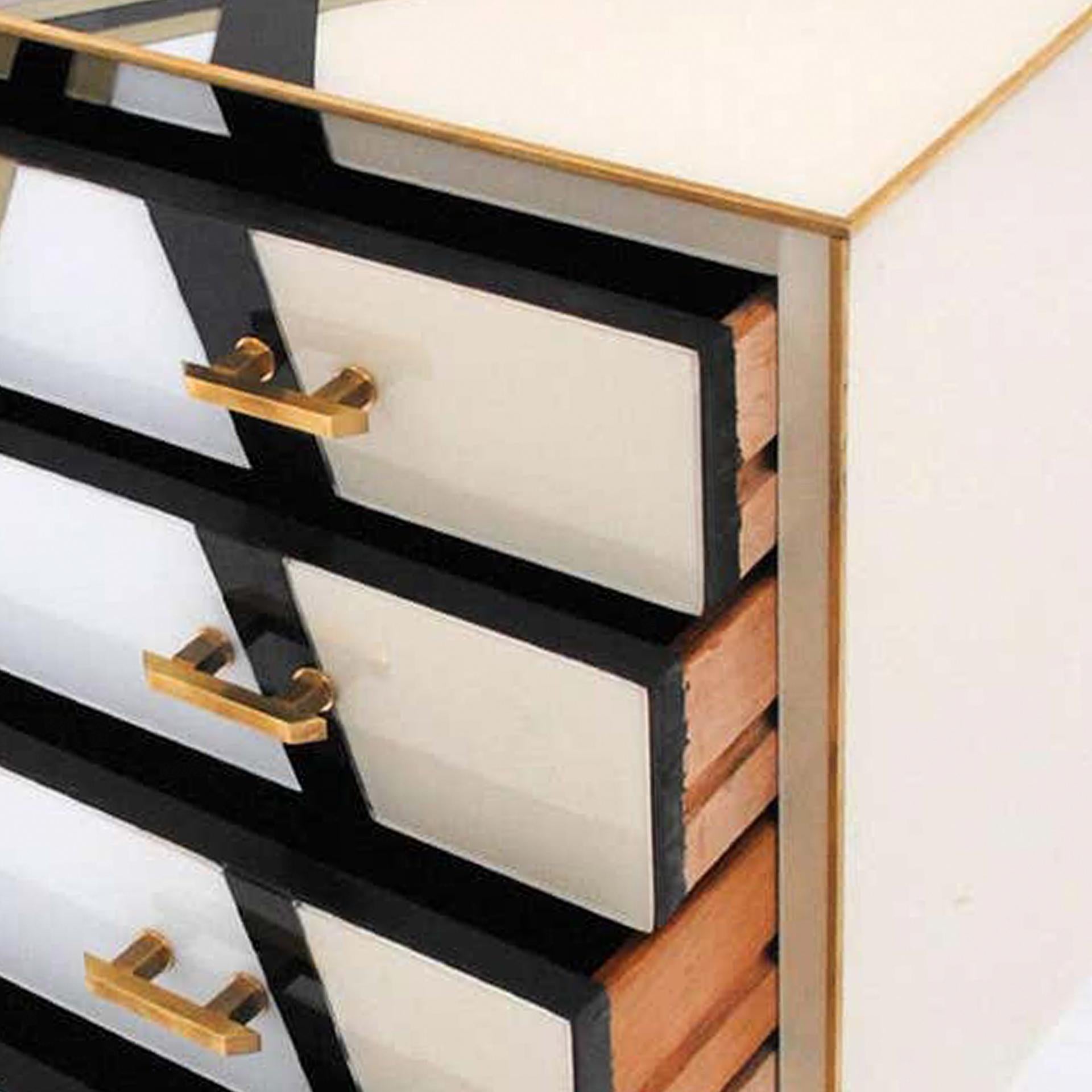 Mid-Century Modern Style Multicolour Italian Commode by L.A. Studio For Sale 1