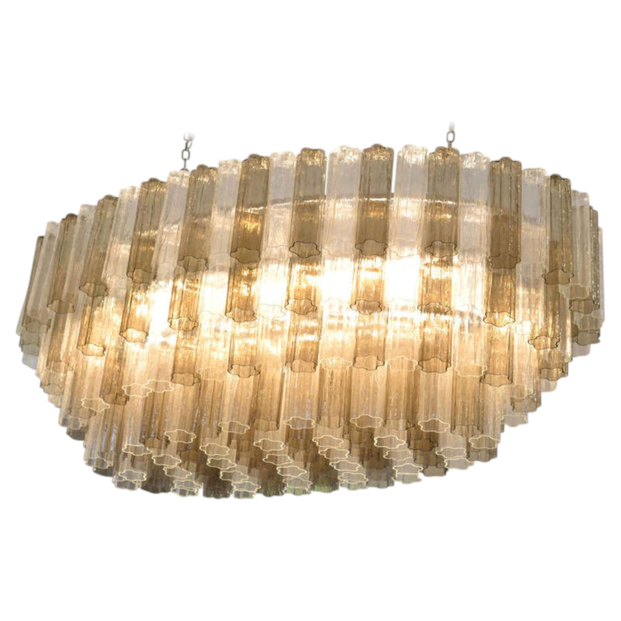 Mid-Century Modern Style Murano Glass Chandelier, Oval Shape, Italy, New
