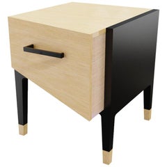 Mid-Century Modern Style Nightstand or End Table in Solid Wood