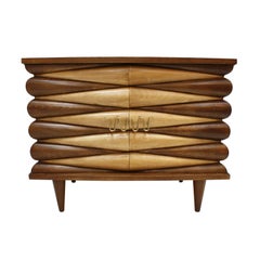 Mid-Century Modern Style Oakwood Pair of Italian Sideboards