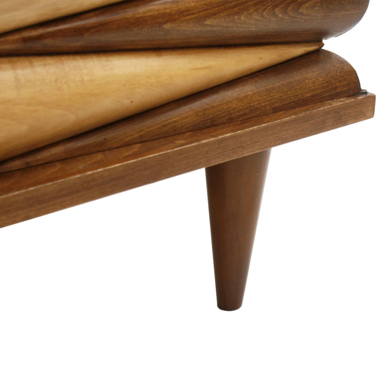 Mid-Century Modern Style Oakwood Pair of Italian Sideboards For Sale 3