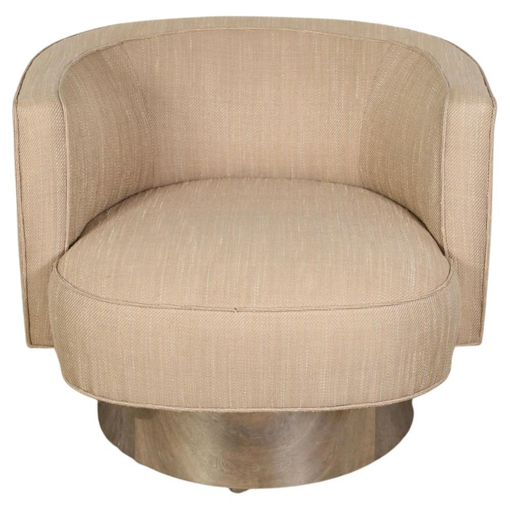 Mid-Century Modern Style of Milo Baughman tub Chair chrome base