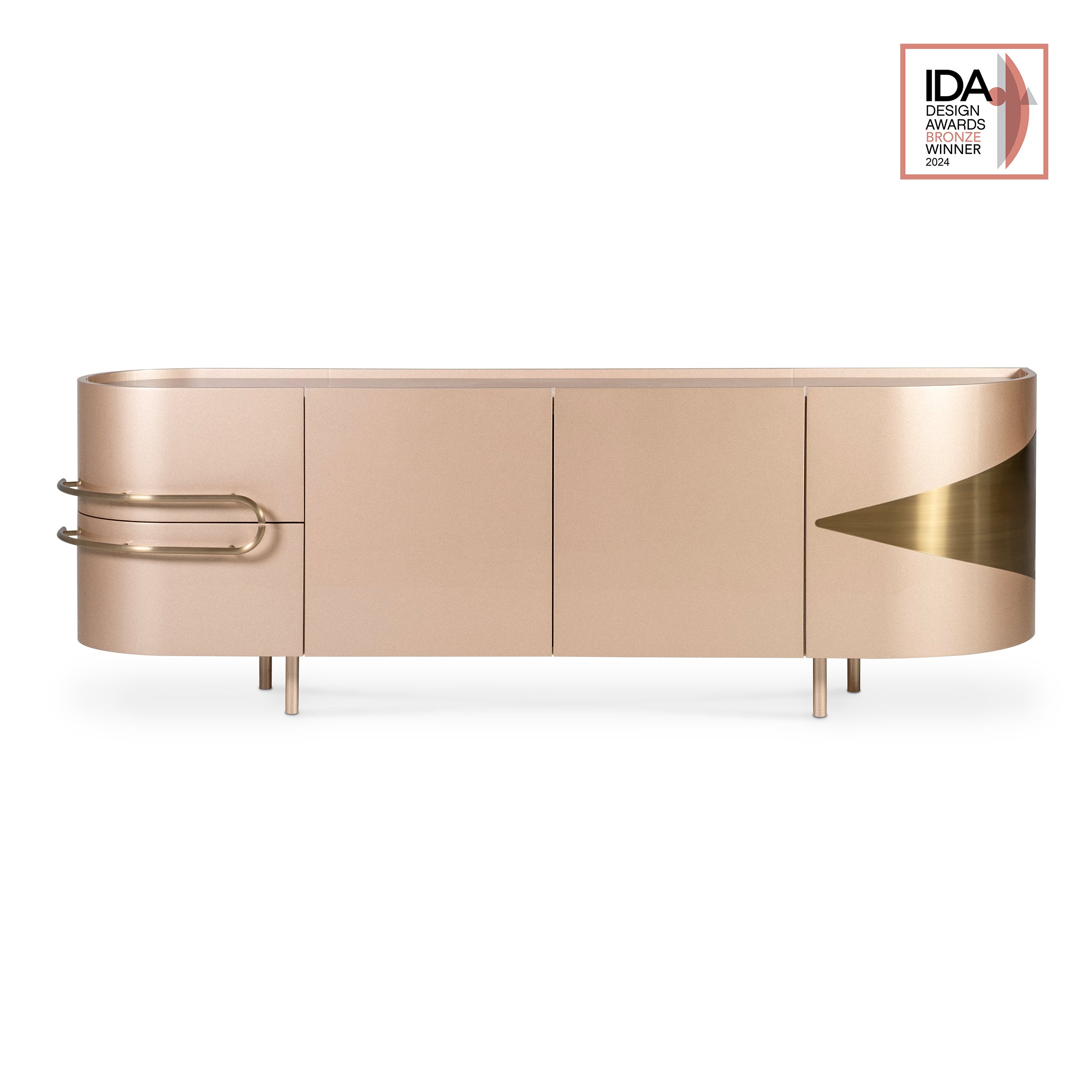 Credenza Olival moderna di metà secolo, A. Stone Brass, di Greenapple in vendita