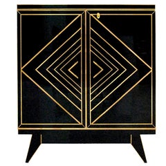 Mid-Century Modern Style Opaline Glass Italian Sideboard