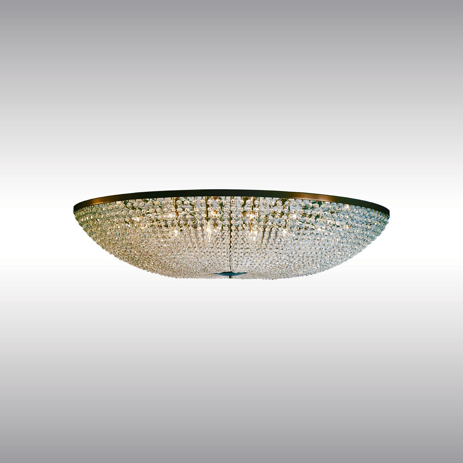 Fatto a mano Lampadario ovale con 6000 cristalli tagliati a mano in stile metà secolo moderno, su misura in vendita