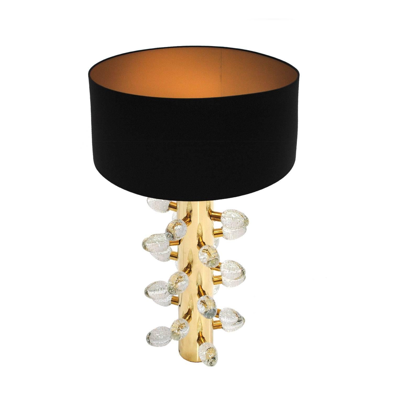 Mid-Century Modern Style Pair of Sculptural Murano Glass Italian Table Lamps (Italienisch) im Angebot