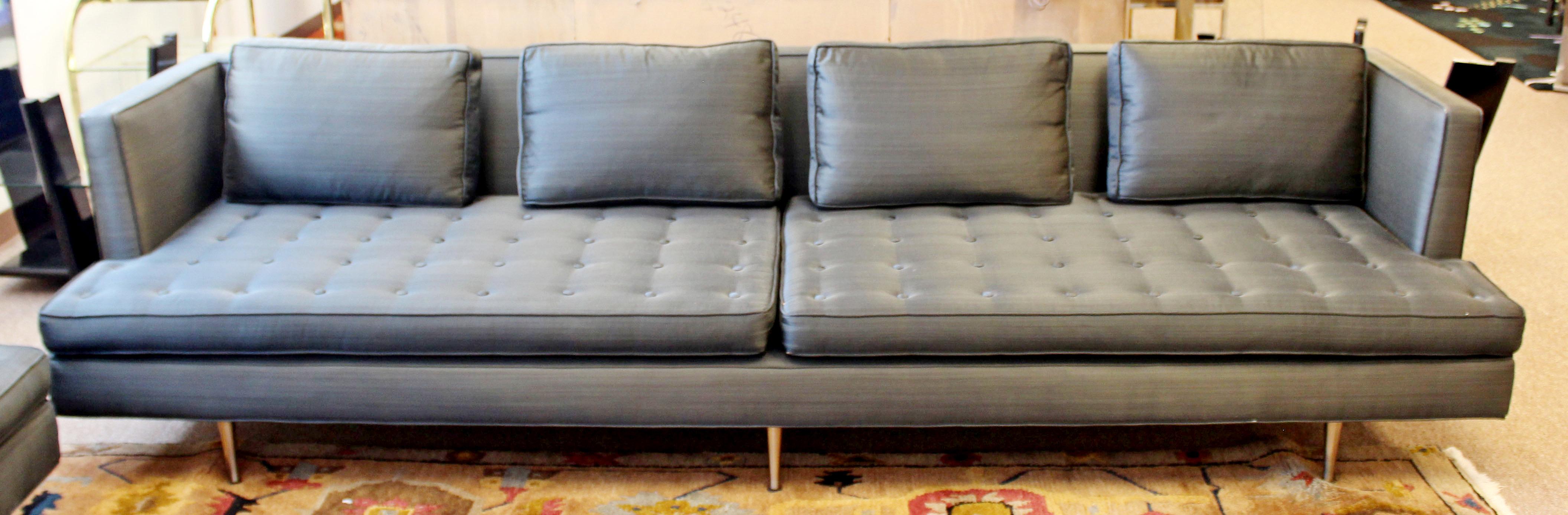 Upholstery Mid-Century Modern Style Pair Wormley for Dunbar Chamberlain Model 4907a Sofas