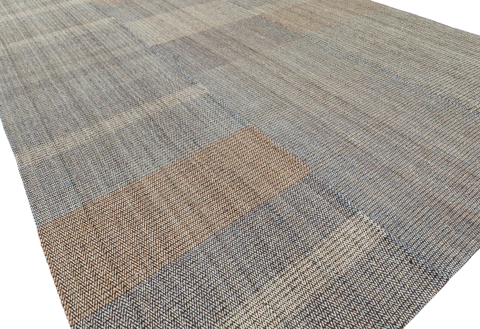 Mid-Century Modern Style Pelas Charmo Flachgewebe Teppich (Handgewebt) im Angebot