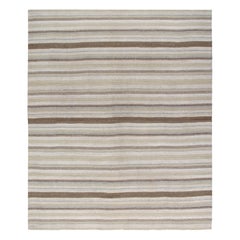 Mid-Century Modern Style Pelas Flat-Weave Stripe Rug