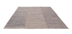Mid-Century Modern Style Persian Mazandaran Flat-Weave Rug