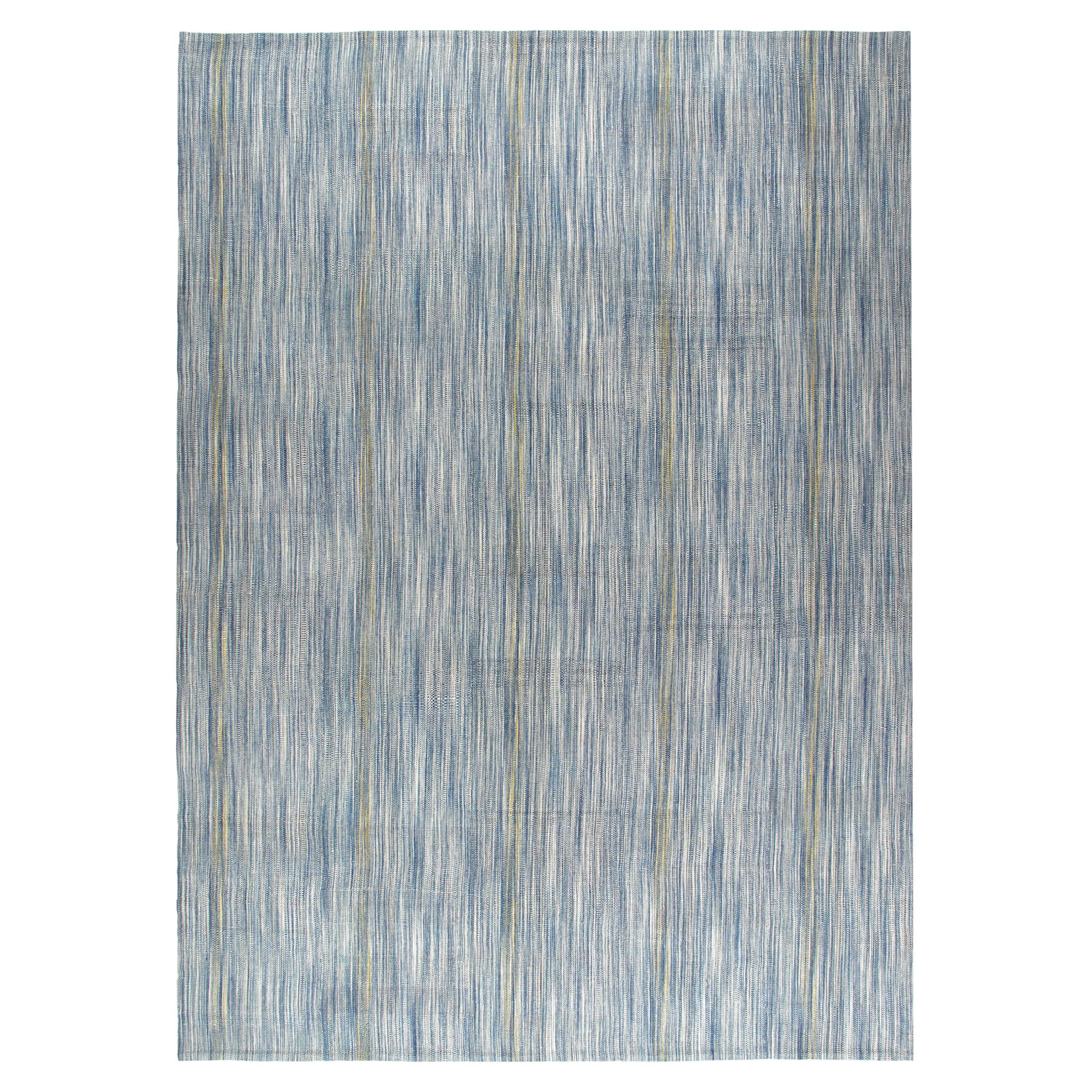 Mid-Century Modern Style Persian Pelas Flat-Weave Rug